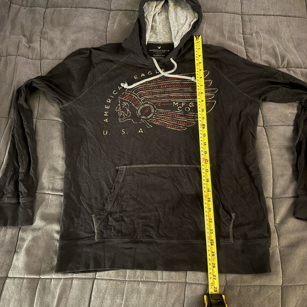 American Eagle Outfitters Black Graphic Hoodie - Picture 5 of 6